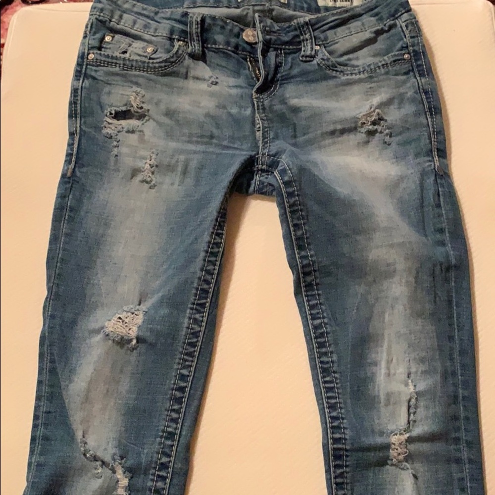 Daytrip lynx distressed skin jeans